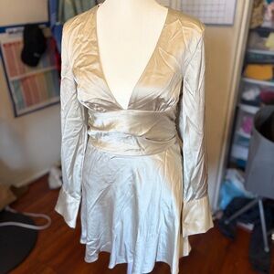 Zara Cream Satin dress